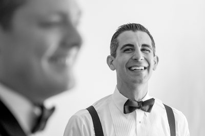 Groomsman Laughs At Crescent Wedding in Dallas, Texas