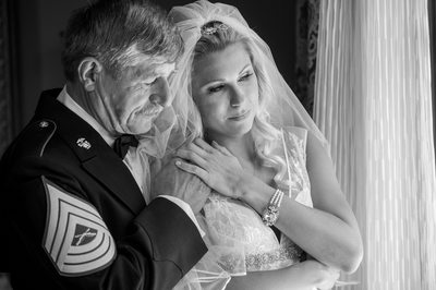 Military Father of Bride Tender Moment At Hotel Zaza