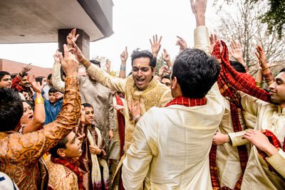 Anatole Indian Baraat Reaches Frenzy Outside Wedding