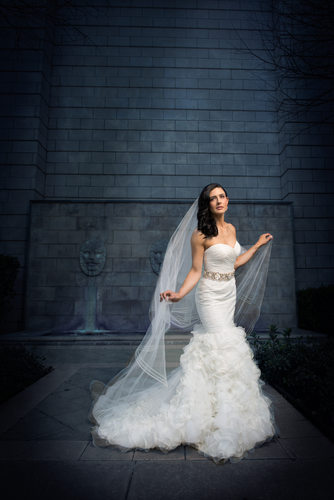Dramatic Dallas Bridal Portrait Arlington Hall