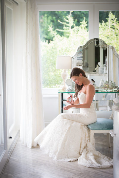 Park Cities Bride Applies Finishing Touches