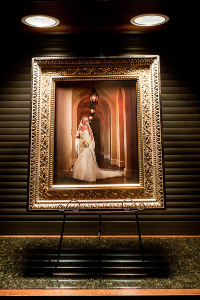 Bridal Portrait On Display At Dallas Wedding Reception