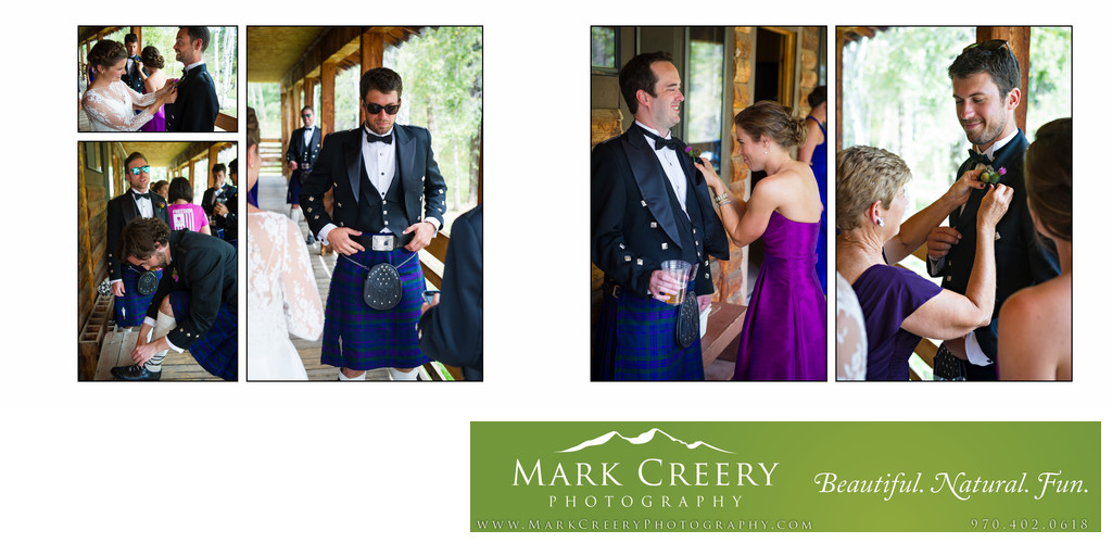 Bridal party getting ready at Perry Mansfield wedding