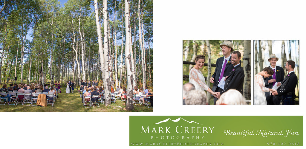 Aspen meadow ceremony at Perry Mansfield wedding