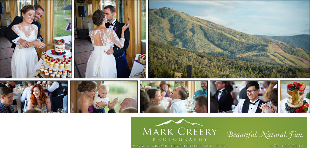 Reception at Perry Mansfield wedding in Steamboat