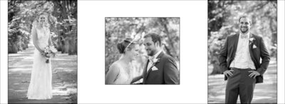Black & Whites of couple at CSU Oval wedding in Fort Collins