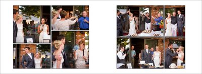 Reception toasts at Fort Collins wedding at private residence