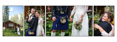 Scottish wedding with kilt at Perry Mansfield in Steamboat