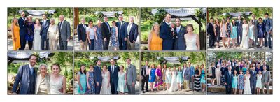 Family photos at Della Terra Mountain Chateau wedding