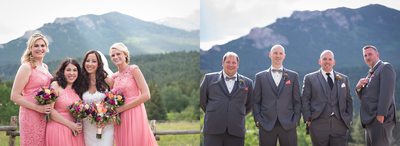 Bridesmaids & groomsmen at Wild Basin Lodge ceremony site