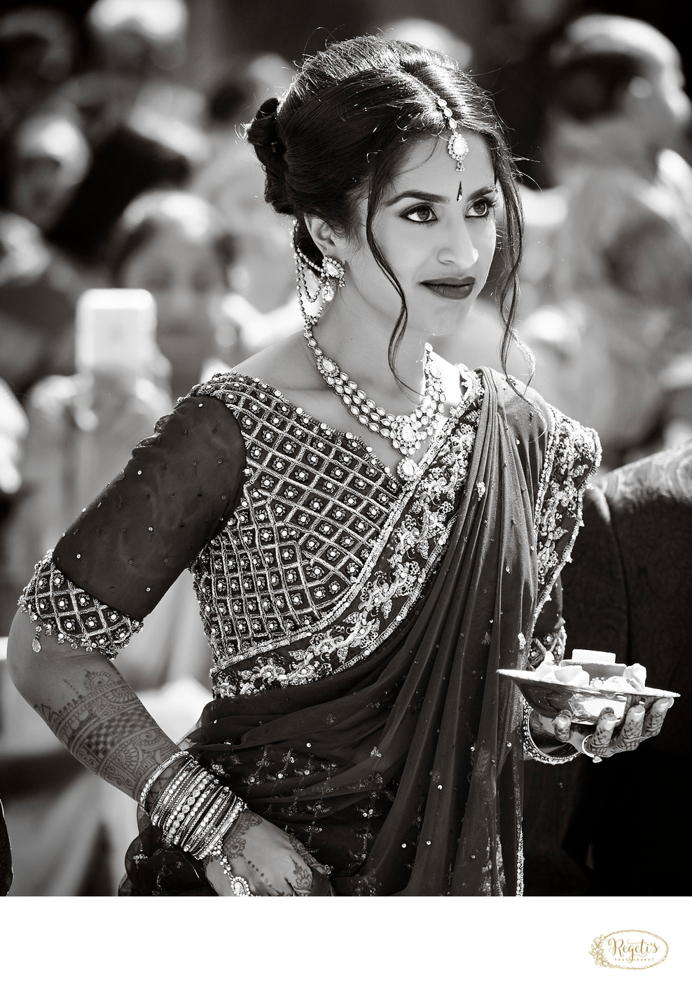 South Indian Bride in a Sari. California Wedding