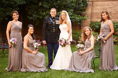 Bridal Party Portraits at the Anderson House
