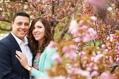 Engagement Session by Cherry Blossoms