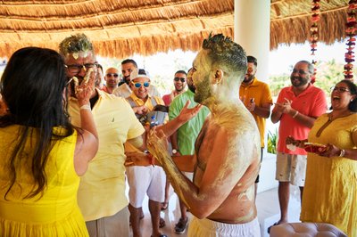 Anuj’s Haldi Celebrations in Cancun, Mexico