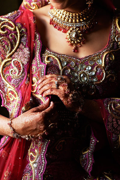 Ornately Adorned Punjabi Bride