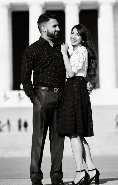 Engagement Session in Washington DC by the Memorials