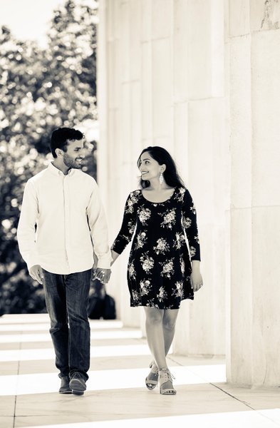 South Asian, Indian Engagement Sessions at Lincoln Memorial
