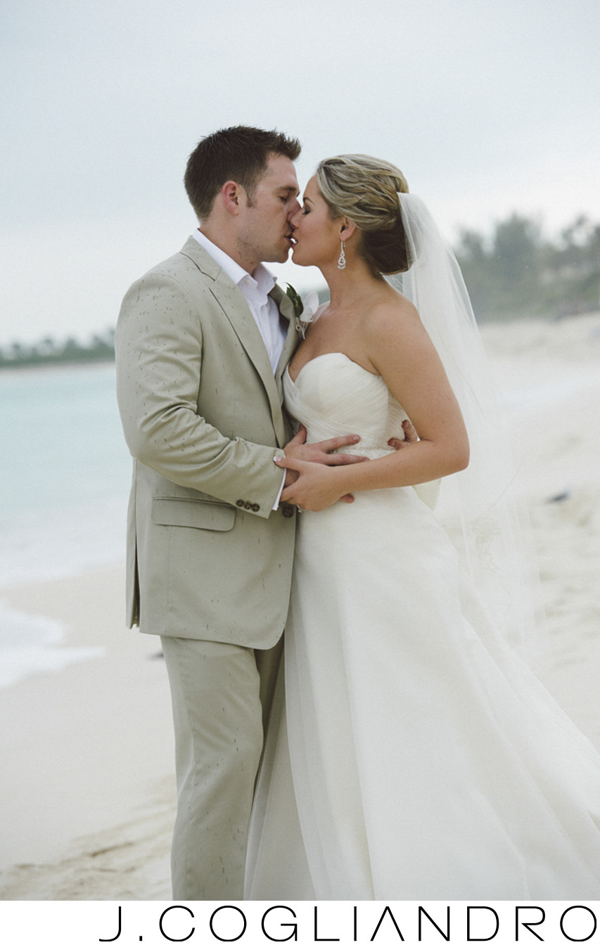 A Romantic Kiss Destination Wedding Photography Bahamas