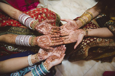 Variations of Henna at South Asian Wedding in Houston