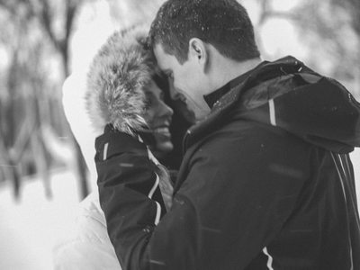Winter Engagement Photography in Quebec City