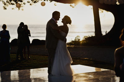 Bride and Groom First Dance at Maui, Hawaii