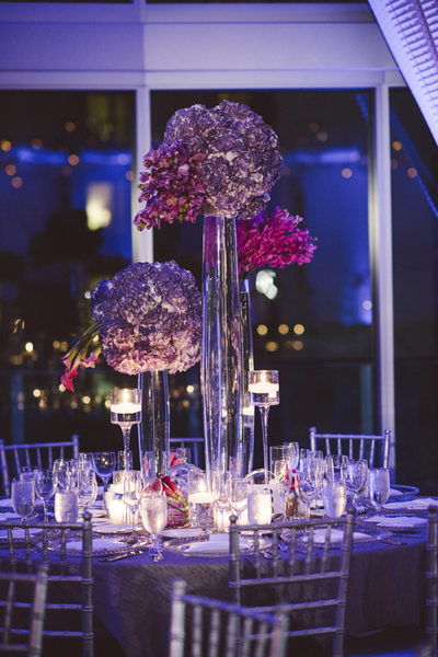 Wedding Reception Floral Design at Epic Hotel in Miami