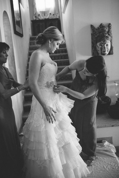 Gown Adjustments Mexico Destination Wedding Photography