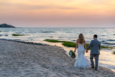 Oceans Edge Sunset Wedding Walk
