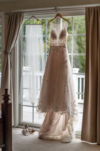Amazing Canalside Pavilion Wedding dress