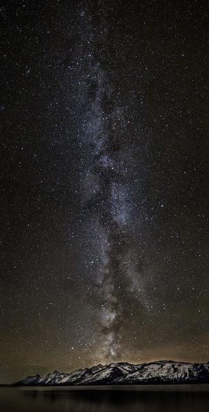 Milky way over the Tetons