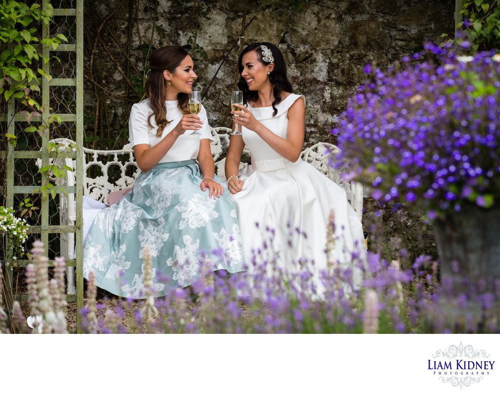 Bride and Sister at Castle Durrow