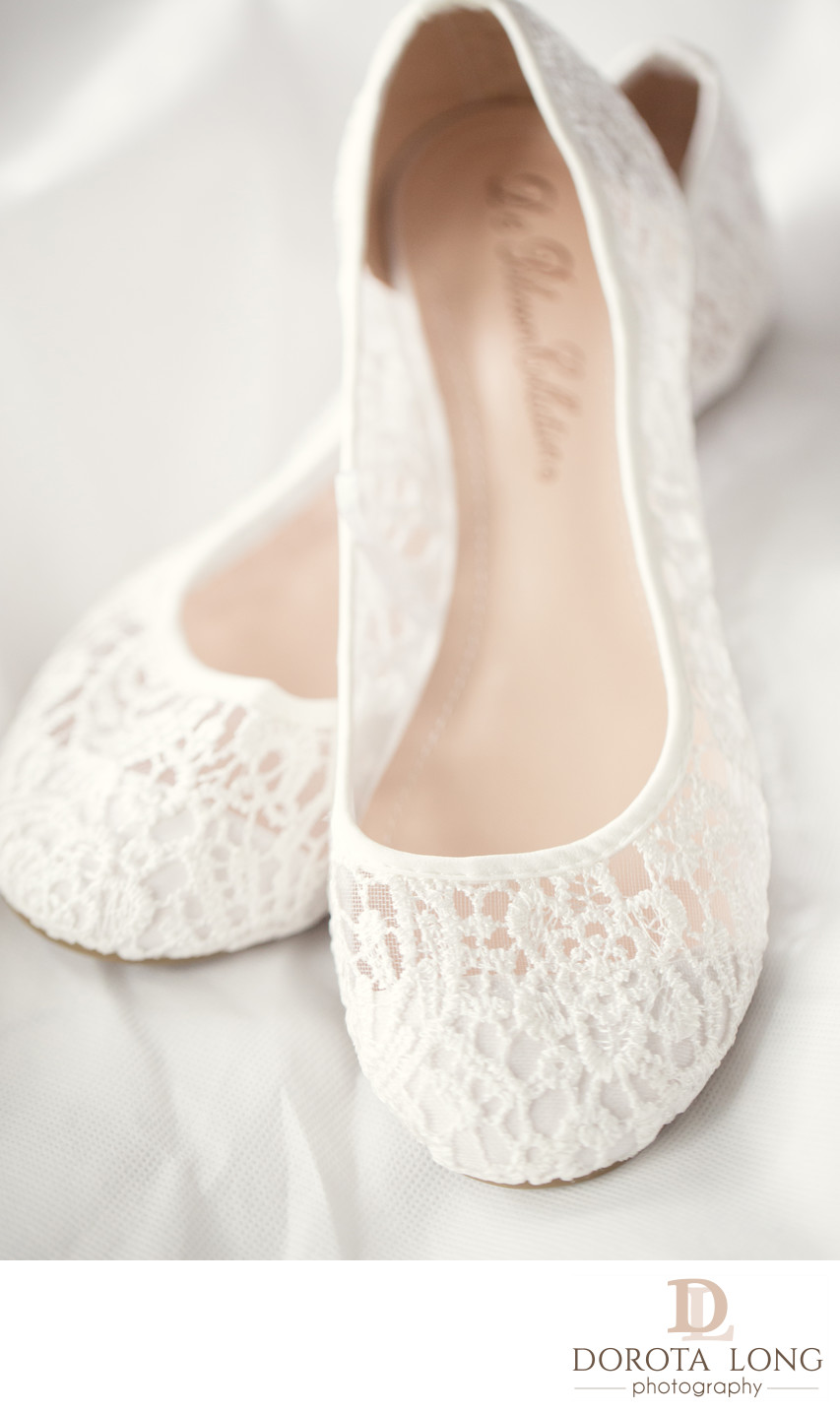 Wedding shoes ballet flats comfortable bride in Danbury