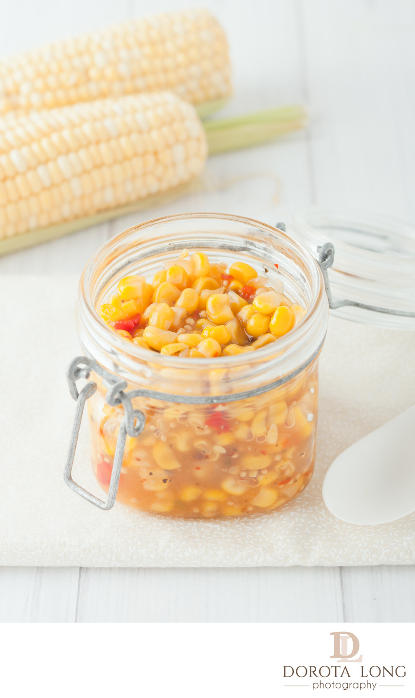 homemade sweet corn and peppers