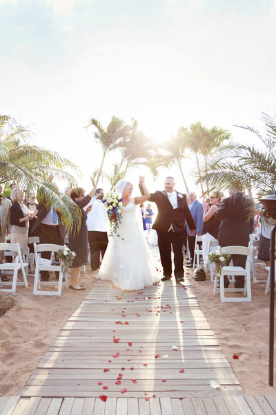 Wedding ceremony on the beach. Anthonys Ocean View Ct