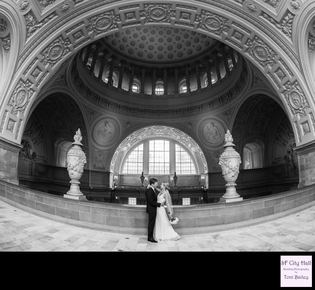 Fourth floor city hall stunning wedding photo
