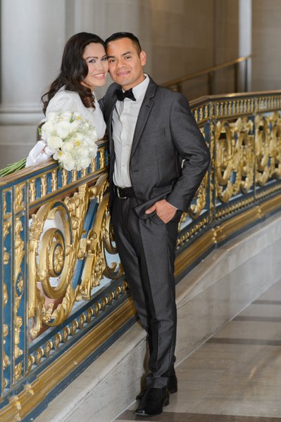Looking good at San Francisco city hall wedding elopement