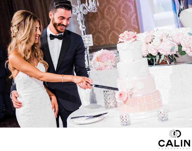 Cake Cutting at Liberty Grand Wedding