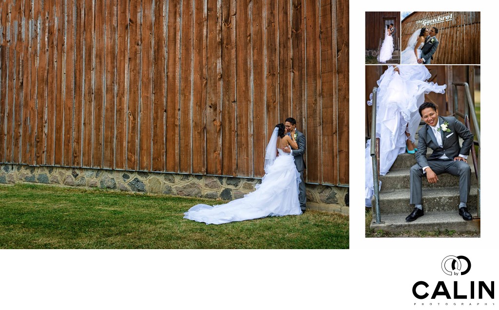 Bride and Groom at Country Heritage Park Wedding