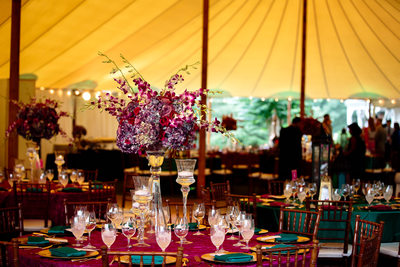 Reception in Sperry Tent at Keswick Vineyards
