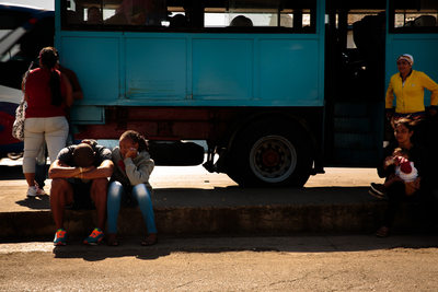 Waiting at the Train Station in Cuba