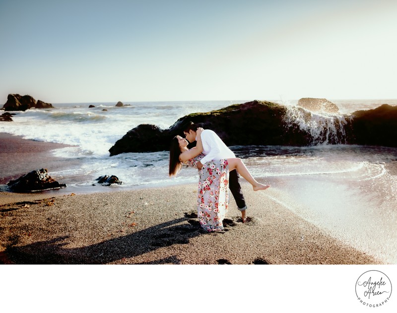 beach engagement session beach engagement session