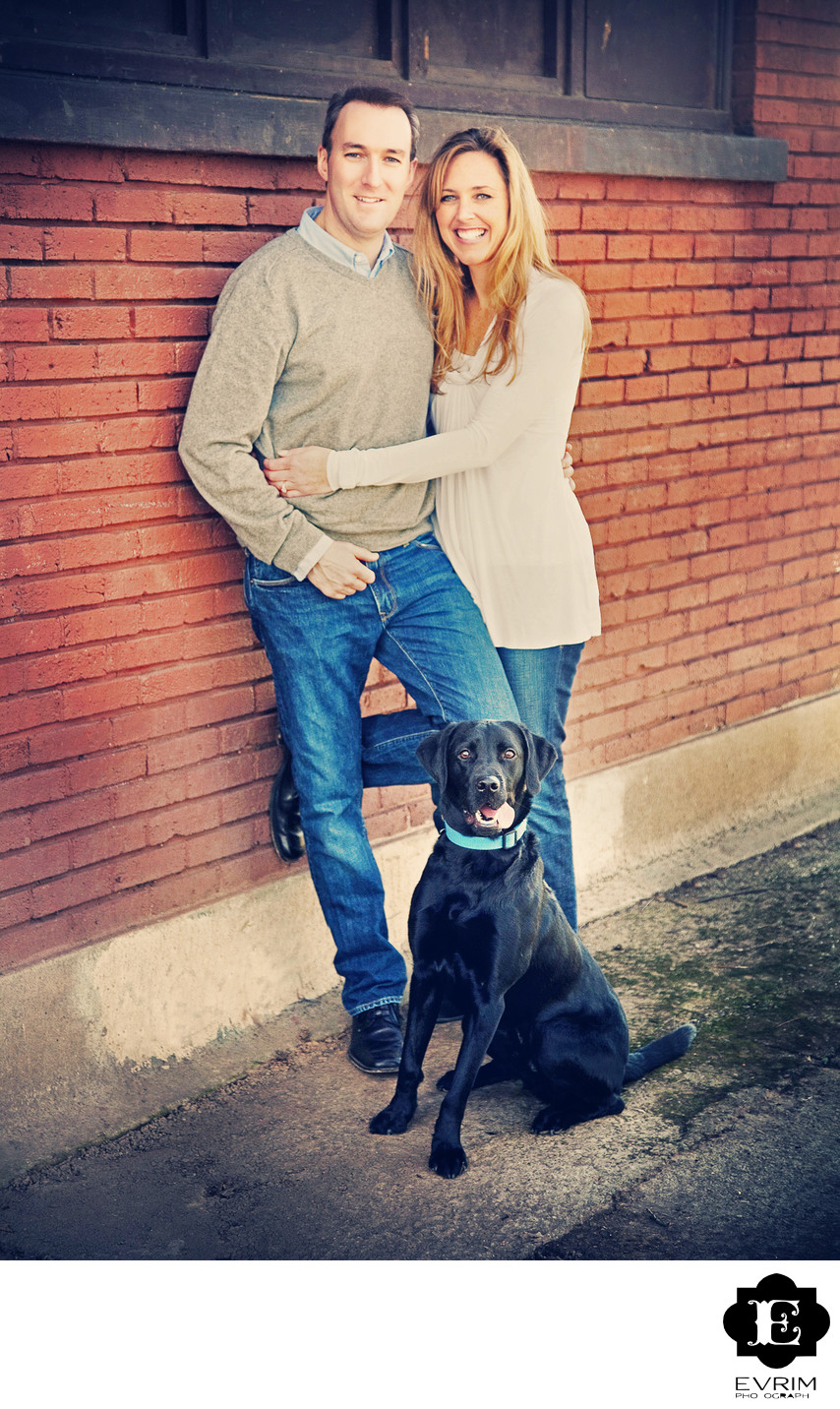 Portland Engagement Picture with Dog