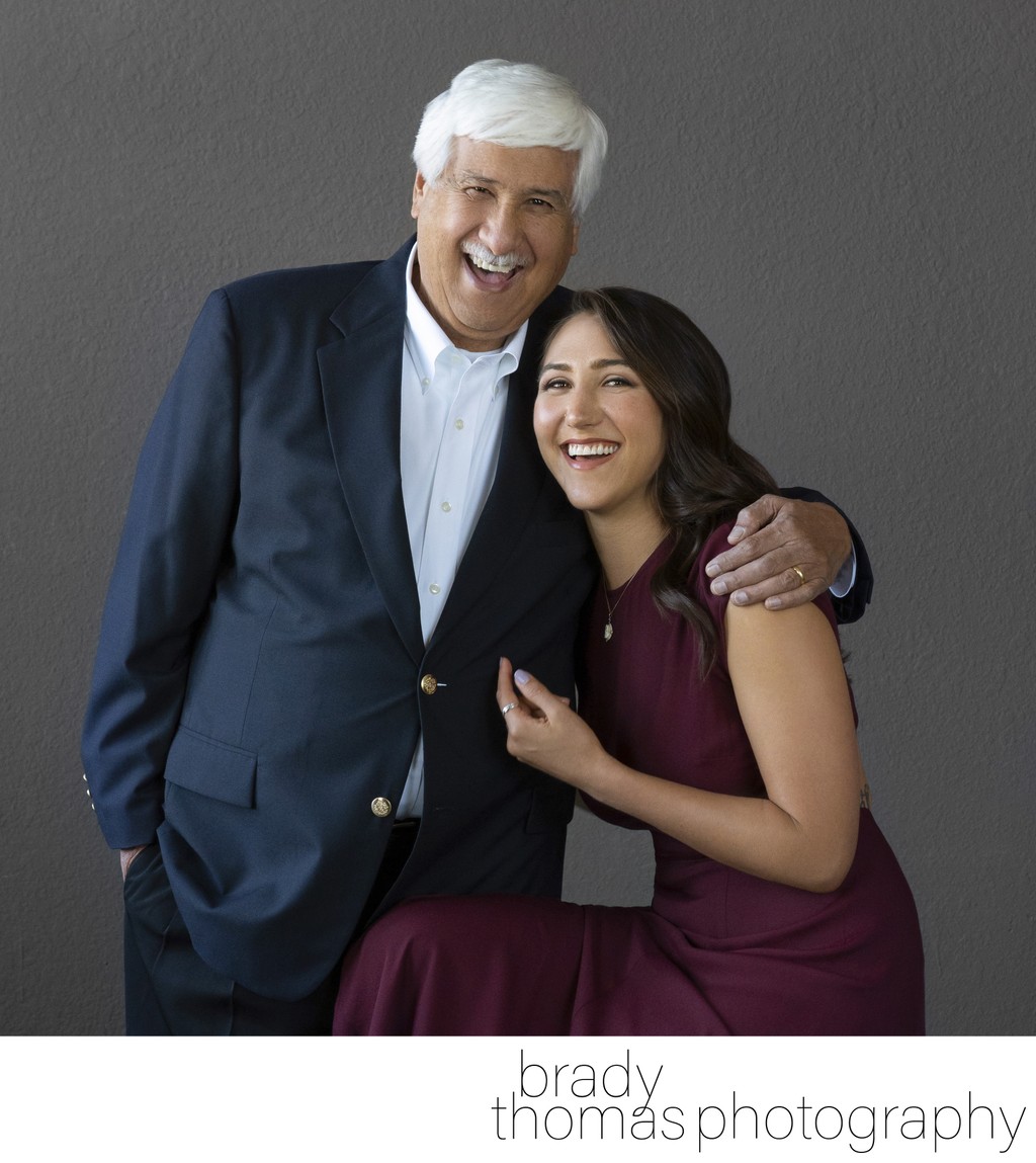 Studio Photo of Dad and Daughter