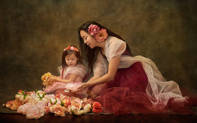 Fine Art Photograph Looks Like Painting Mother Daughter