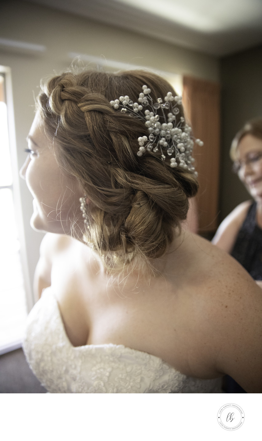 Las Vegas Wedding Photography bridal hairpiece