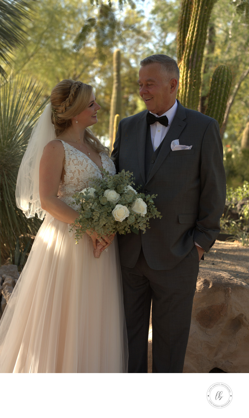 Las Vegas Wedding Photography bride with father