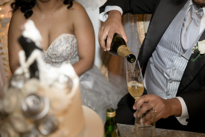 Las Vegas Wedding Photographer-champagne poor