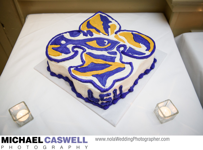 LSU Tigers Fleur de Lis Groom's Cake