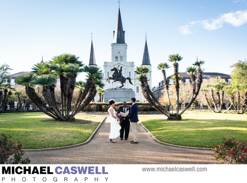 Elopement in Jackson Square New Orleans