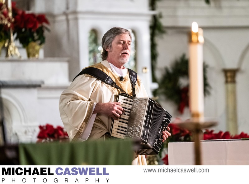 Priest Plays Accordion at St. Joseph Church New Orleans